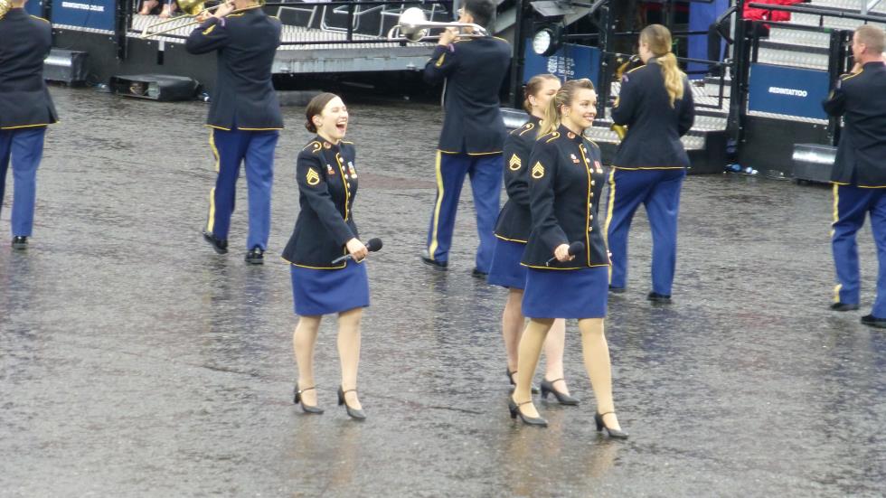 The US Air Force Band playing, and singing, <i>Boogie Woogie Buggle Boy</i>.