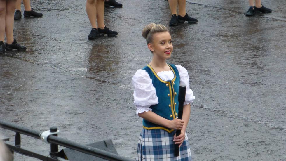 A young torch bearer at the group finale.