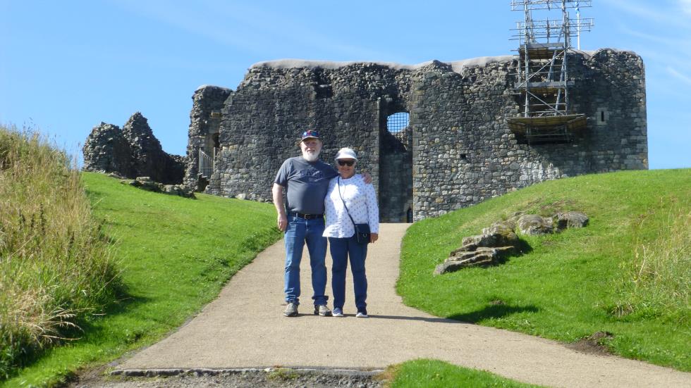 Cissy & John in front of Dundonald Castle