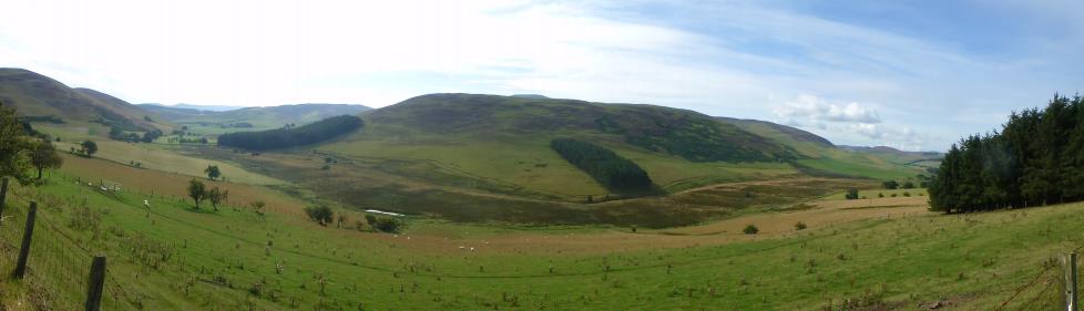 A panoramic shot of the Borders land.