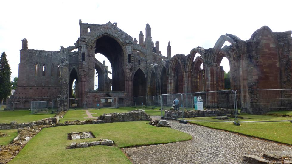 Melrose Abbey. Unfortunately most of it was off limits due to reconstruction.