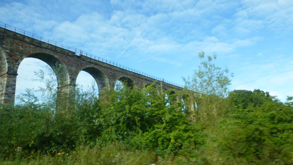 As we began our trip, I saw what I took as a Roman aqueduct...until I remembered that there were no Roman aqueducts in Britain.