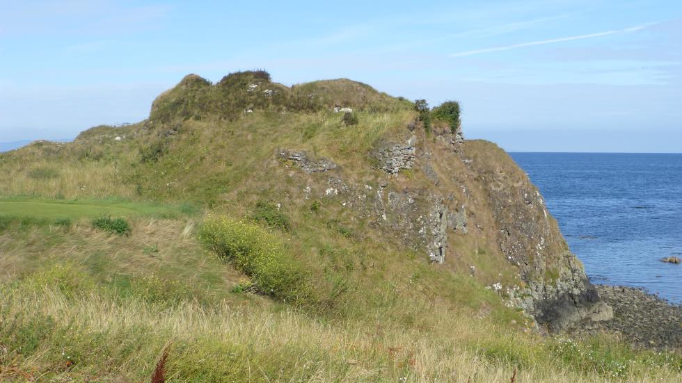 The remains of Turnberry Castle, birthplace of Robert the Bruce.