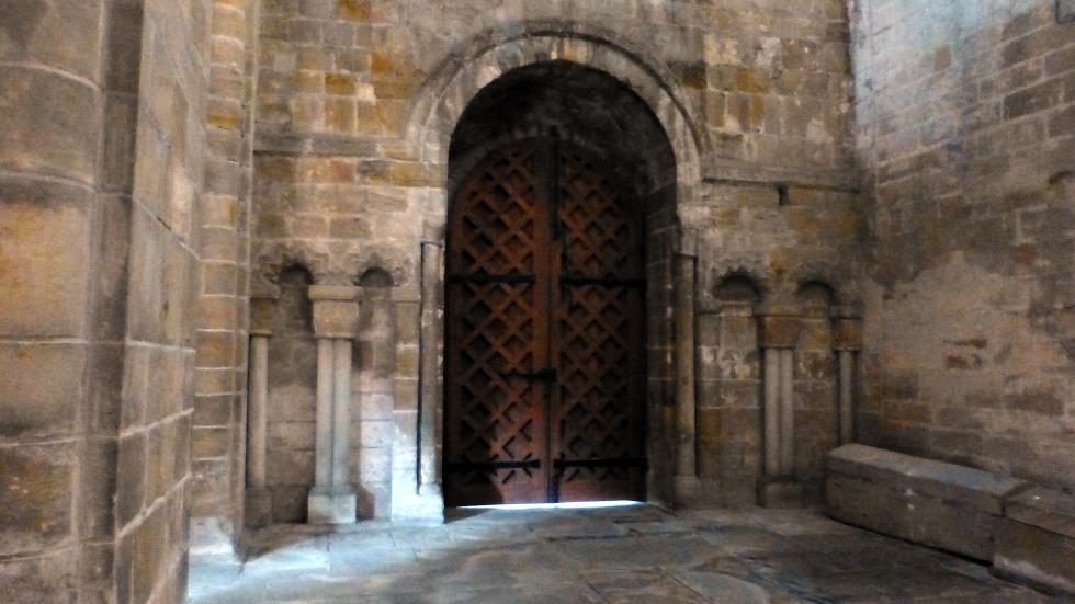 The west door from the interior.