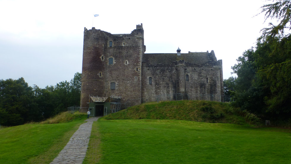 Doune Castle. Certainly it looks like a Tower Castle from the front.