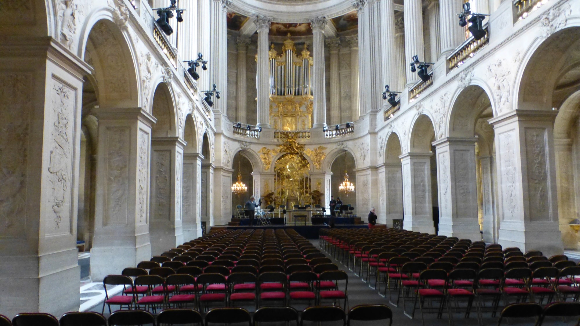 The Royal Chapel. Every day at 10am the Court would attend the King's Mass. It was here that the Monarch place as God's Lieutenant of Earth was daily reinforced.