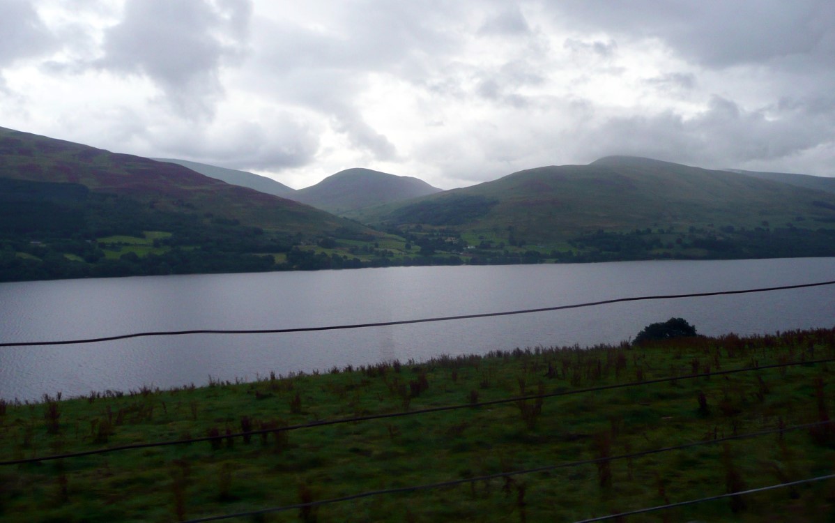 Along Loch Tay in the misty rain.