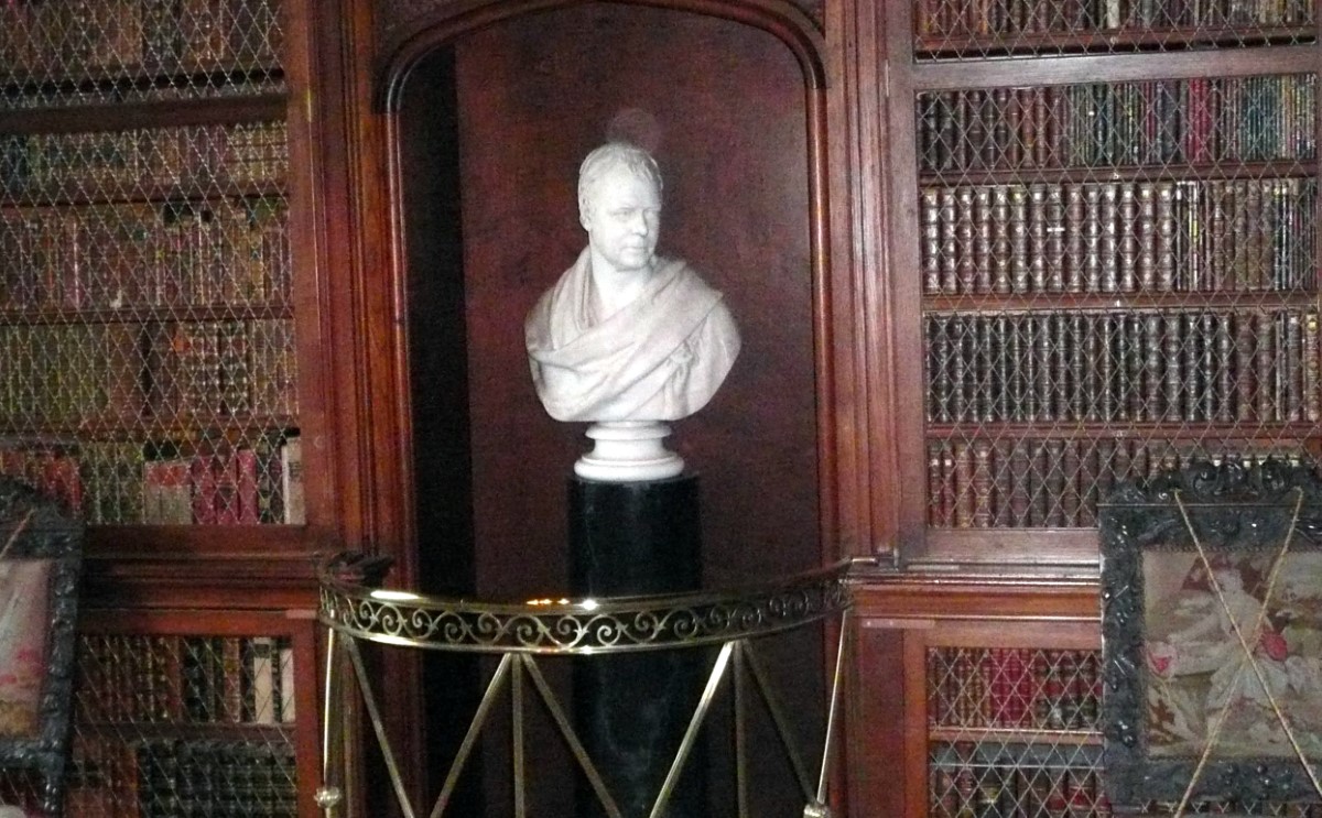 A bust of Sir Walter Scott.