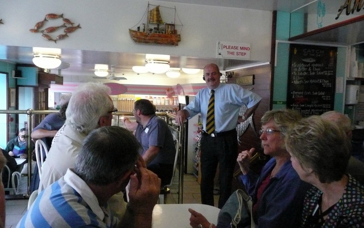 Lunch at the Anstruther Fish Bar.