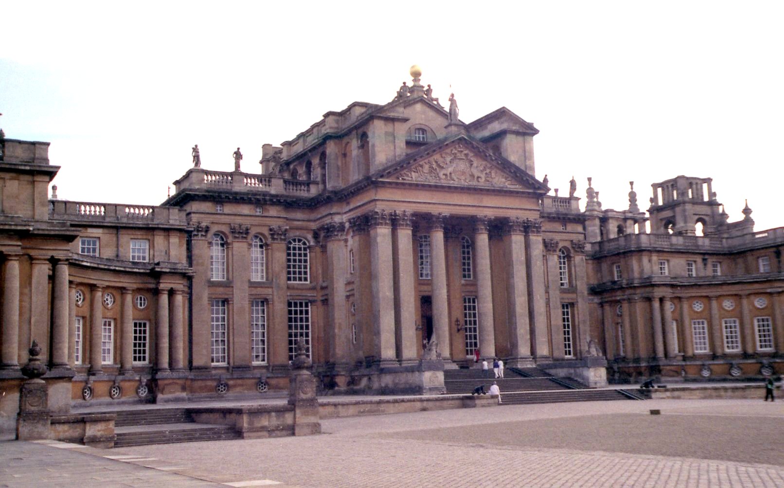 The entrance to Blenheim Palace.