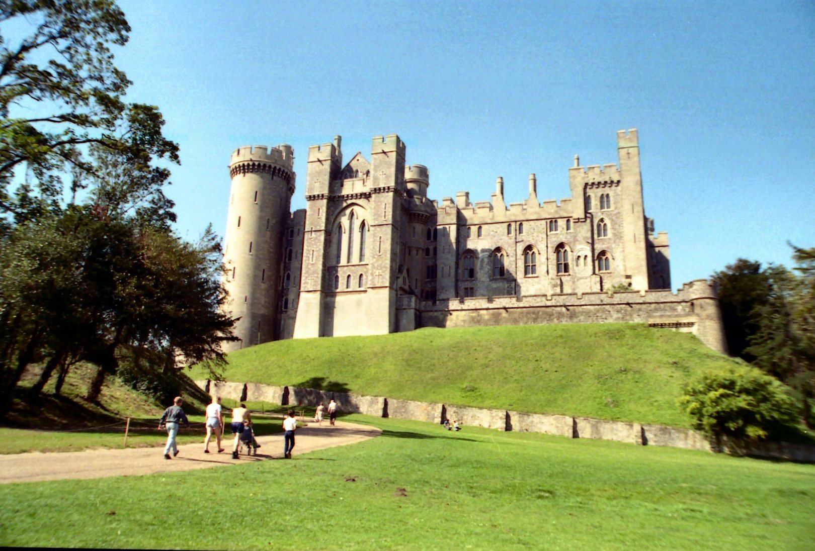 Arundel Castle sitting above the Town of Arundel.