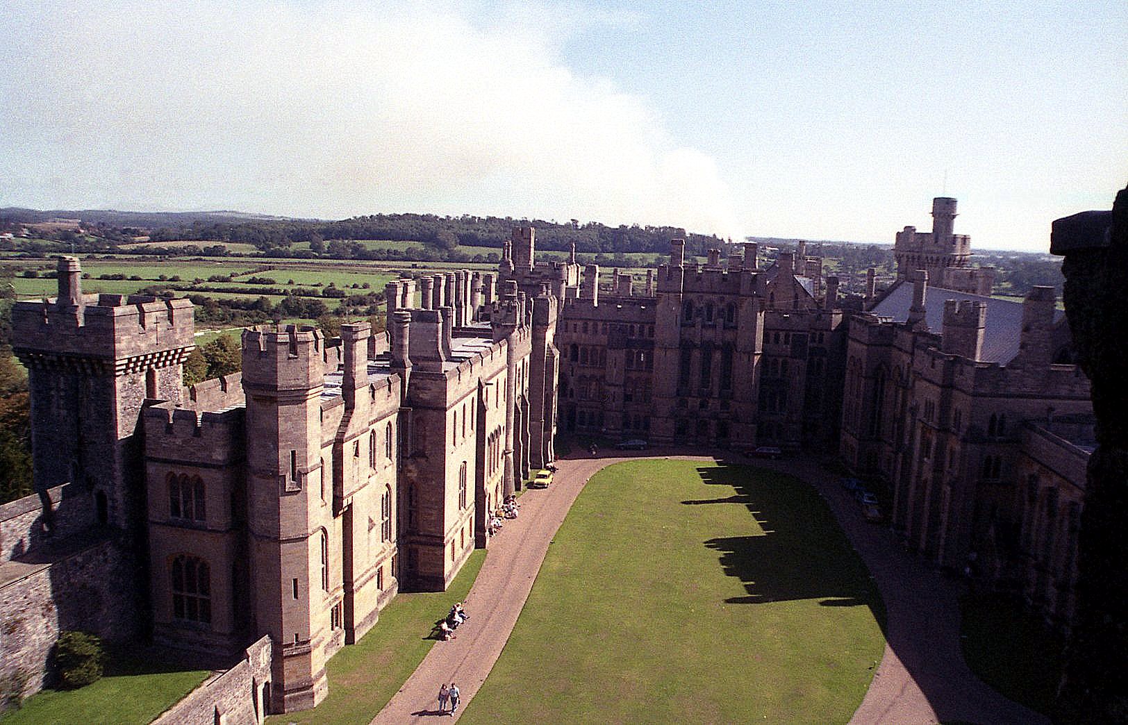 Looking down on the Bailey from the Keep.