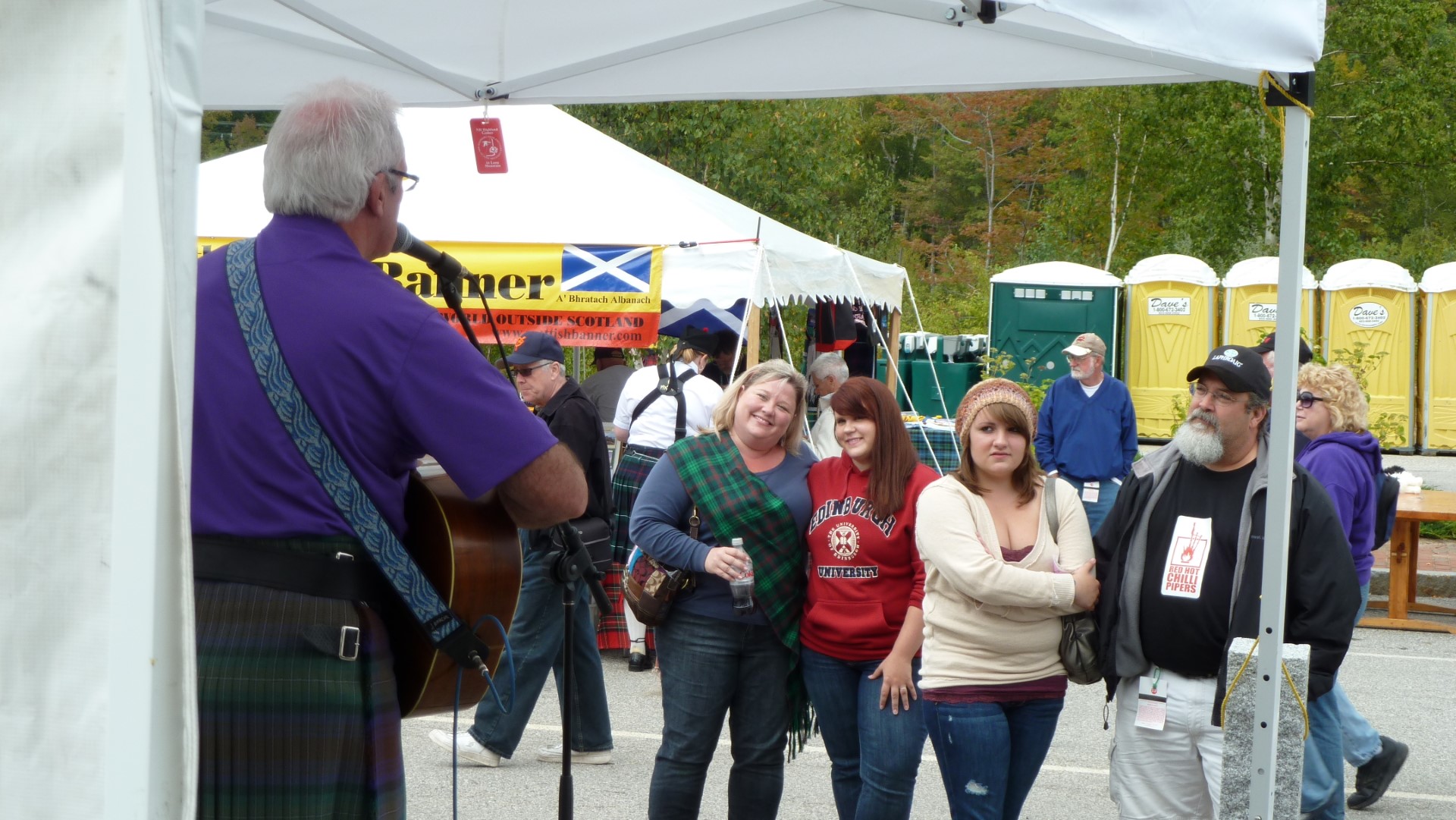 Jill and niece Elly enjoy  Alex’s crooning.