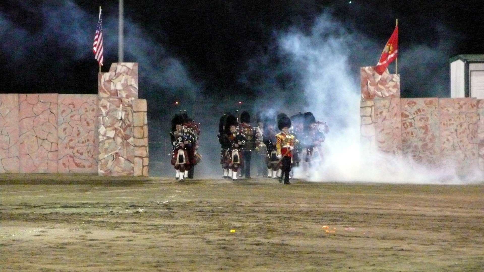 1st Battalion Scots Guards enters the Tattoo Field