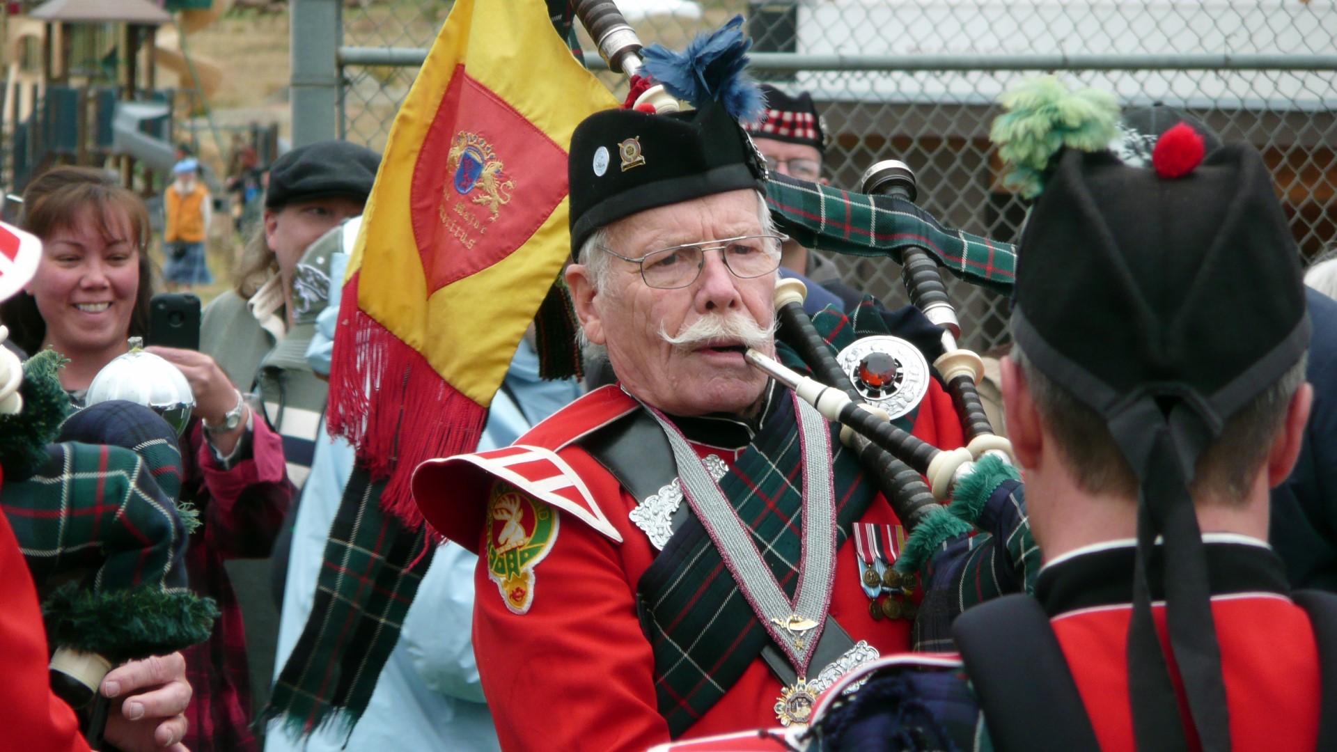 A piper for the 1st Battalion Scots Guards.