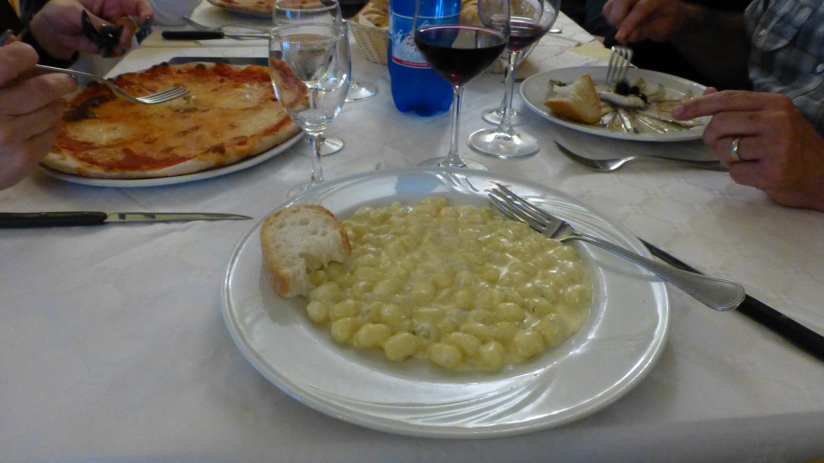 The <b>gnocchi</b> at Gorgonzola at the Ristorante La Compagnia in Sociville