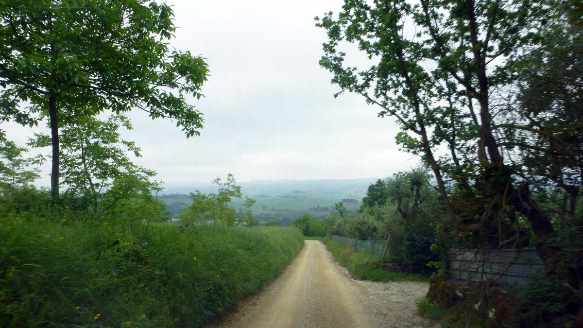 Driving down the old dirt road