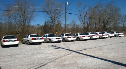 Deputies lined up at the Twister